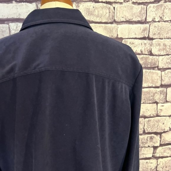 Josephine Chaus Sport Navy long Sleeve Button Down Jacket Size XL - Picture 7 of 9